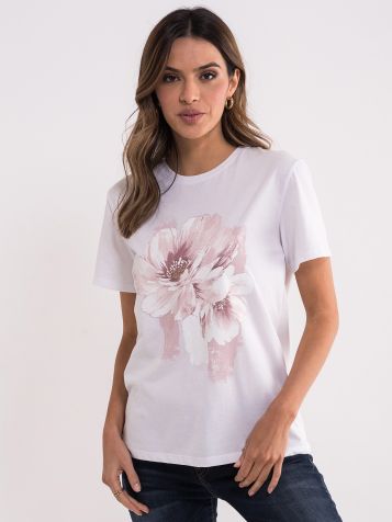 Ženska majica sa printom cveta