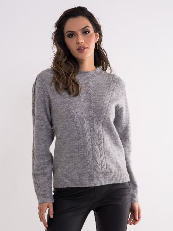 Ženski sivi džemper